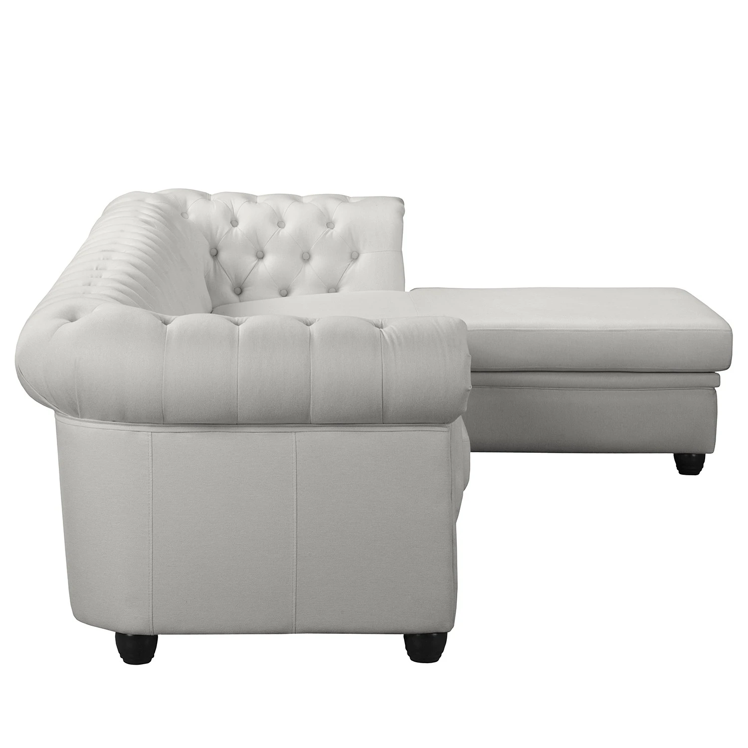 Ecksofa Dormir - Webstoff Sogol: Lichtgrau - Breite: 265 cm - Ottomane davorstehend rechts 3 Ecksofa Dormir - Webstoff Sogol: Lichtgrau - Breite: 265 cm - Ottomane davorstehend rechts – Bild 3