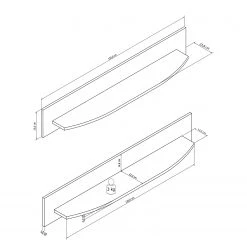 Loftscape Wohnwand Intento III (3-teilig) - Hochglanz Weiß / Anthrazit -Wohnzimmermöbel boutique en ligne 1000288375 210827 16503100001 SKETCH DETAILS P000000001000288375 sketch