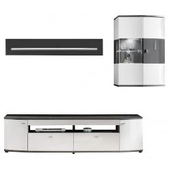 Loftscape Wohnwand Intento III (3-teilig) - Hochglanz Weiß / Anthrazit -Wohnzimmermöbel boutique en ligne 1000288375 210827 16503400005 DETAILS P000000001000288375