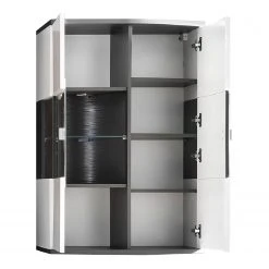 Loftscape Wohnwand Intento III (3-teilig) - Hochglanz Weiß / Anthrazit -Wohnzimmermöbel boutique en ligne 1000288375 210827 16504700019 DETAILS P000000001000288375