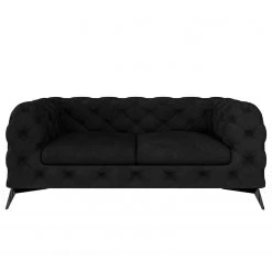 Jack & Alice Sofa Laviva I (2-Sitzer) - Samt Ravi: Schwarz -Wohnzimmermöbel boutique en ligne 1000288493 210928 11440300477 DETAILS P000000001000288493