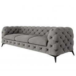 Jack & Alice Sofa Laviva I (3-Sitzer) - Samt Ravi: Taupe