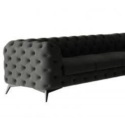 Jack & Alice Wohnlandschaft Laviva I - Samt Ravi: Anthrazit - Ausrichtung rechts -Wohnzimmermöbel boutique en ligne 1000288941 220325 050 DETAILS P000000001000288941