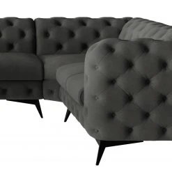 Jack & Alice Wohnlandschaft Laviva I - Samt Ravi: Anthrazit - Ausrichtung rechts -Wohnzimmermöbel boutique en ligne 1000288941 220325 080 DETAILS P000000001000288941