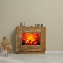 Naturoo Elektrokamin Surat - Camel - Einsatz Stein Dekor -Wohnzimmermöbel boutique en ligne 1000289256 210908 06202300040 MOOD DETAILS P000000001000289256 mood