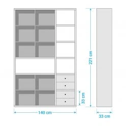 Fredriks Aktenschrank-Kombination Emporio IV - Hochglanz Weiß -Wohnzimmermöbel boutique en ligne 1000289339 211012 154205000512 SKETCH DETAILS P000000001000289339 sketch