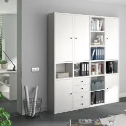 Fredriks Aktenschrank-Kombination Emporio II - Hochglanz Weiß -Wohnzimmermöbel boutique en ligne 1000289340 211012 15420500034 MOOD DETAILS P000000001000289340 mood