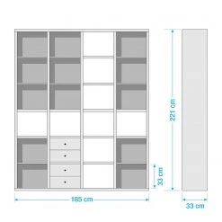 Fredriks Aktenschrank-Kombination Emporio II - Hochglanz Weiß -Wohnzimmermöbel boutique en ligne 1000289340 211012 154205000515 SKETCH DETAILS P000000001000289340 sketch