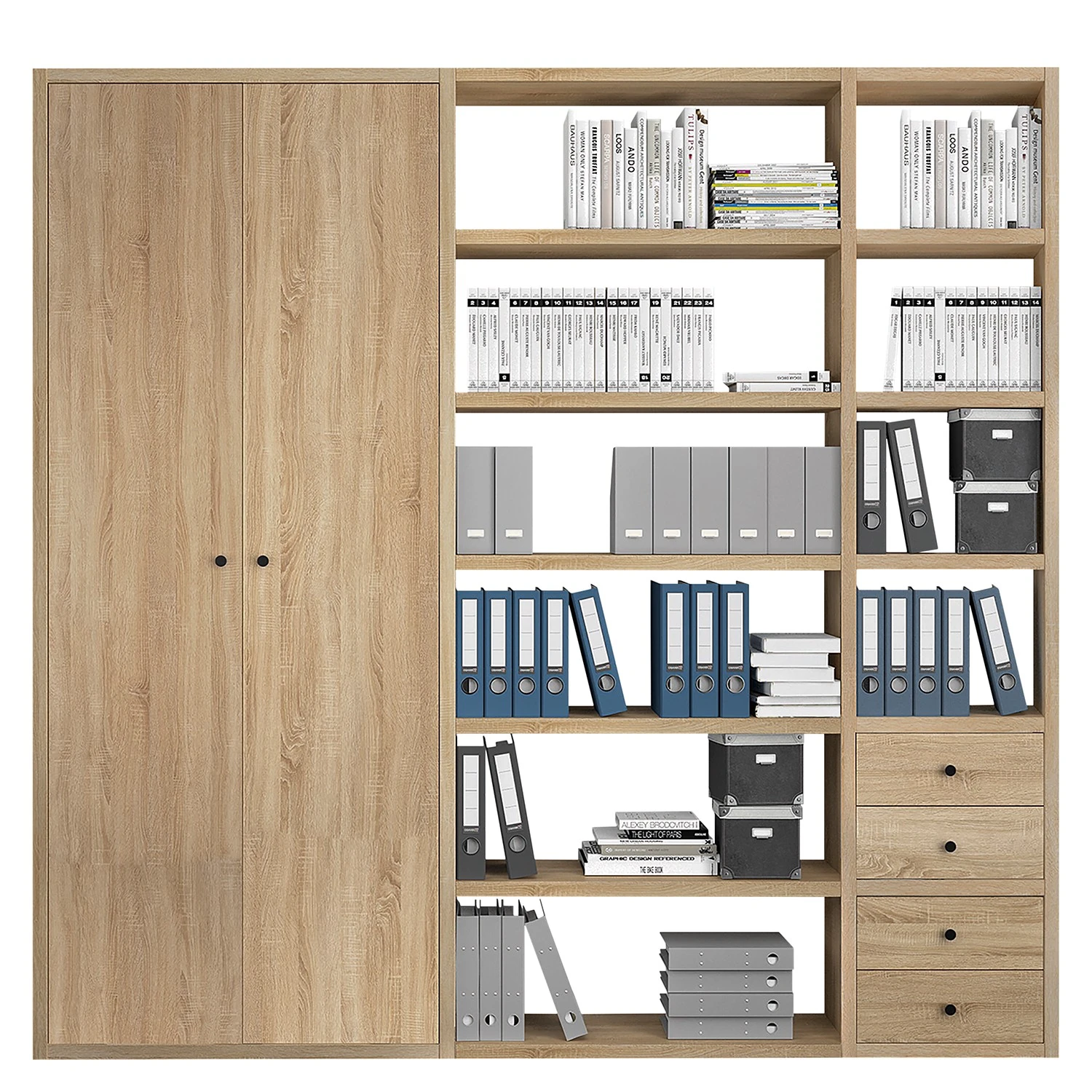 Fredriks Aktenregal-Kombination Emporio III - Eiche Sonoma Dekor 1 Fredriks Aktenregal-Kombination Emporio III - Eiche Sonoma Dekor