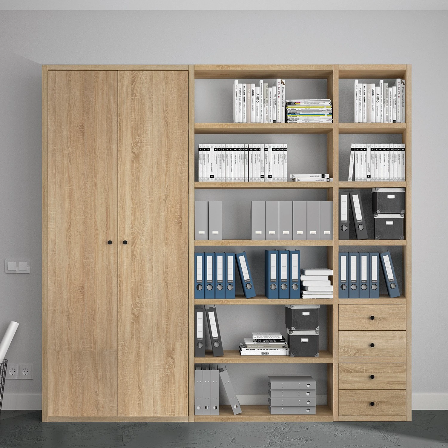 Fredriks Aktenregal-Kombination Emporio III - Eiche Sonoma Dekor 3 Fredriks Aktenregal-Kombination Emporio III - Eiche Sonoma Dekor – Bild 3