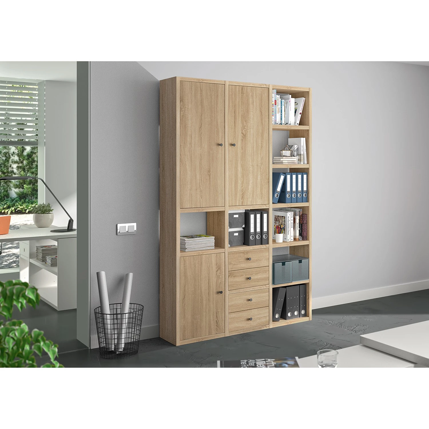 Fredriks Aktenschrank-Kombination Emporio - Eiche Sonoma Dekor 2 Fredriks Aktenschrank-Kombination Emporio - Eiche Sonoma Dekor – Bild 2