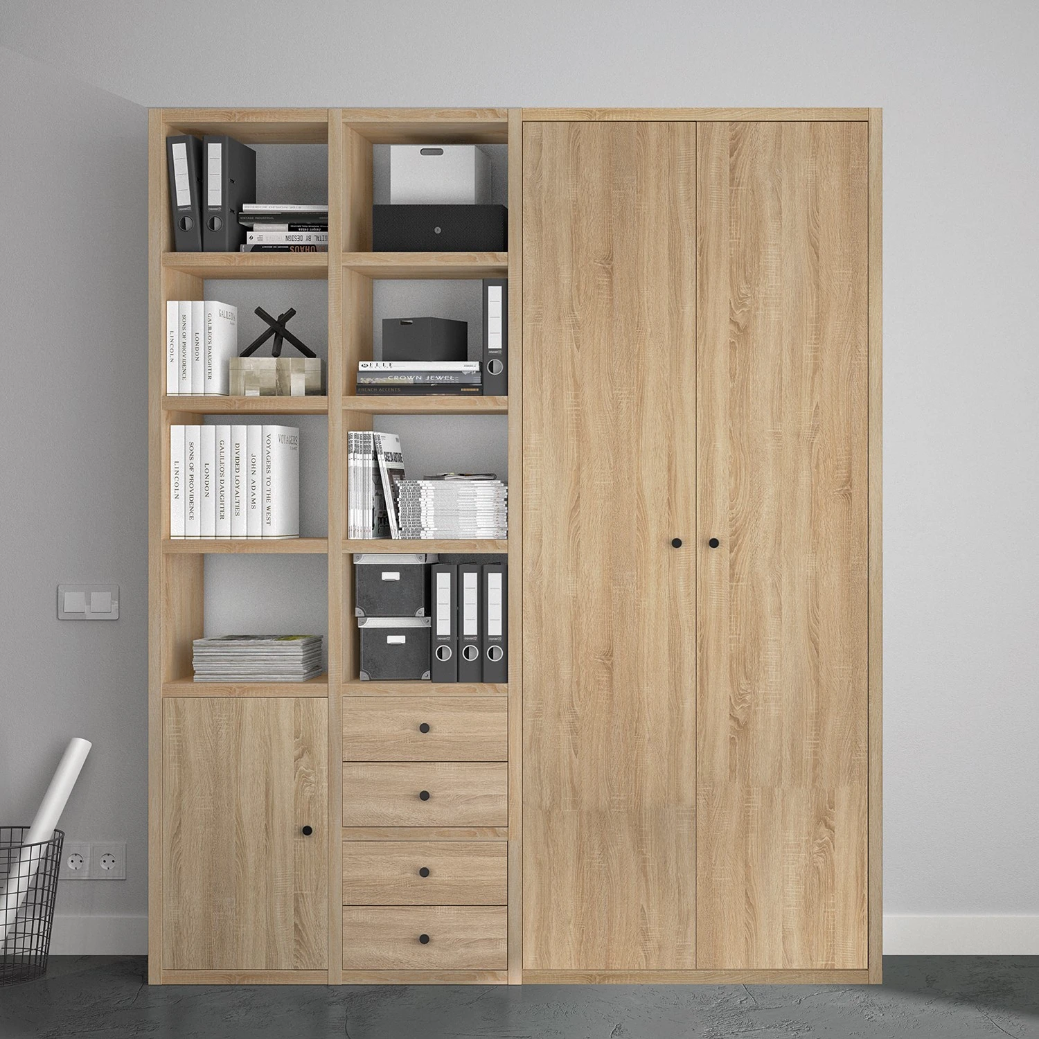 Fredriks Aktenschrank-Kombination Emporio VII - Eiche Sonoma Dekor 3 Fredriks Aktenschrank-Kombination Emporio VII - Eiche Sonoma Dekor – Bild 3