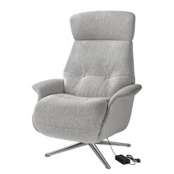 Studio Copenhagen Relaxsessel Anderson III - Webstoff Saia: Hellgrau - Chrom glänzend - Bezogen