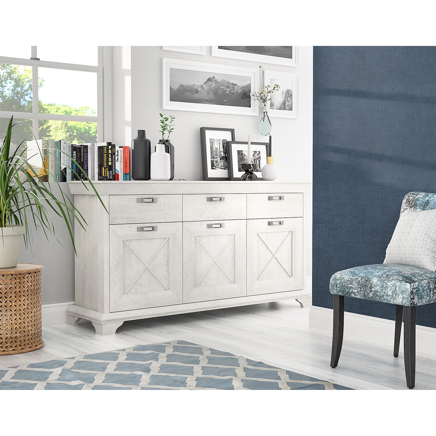 Ridgevalley Sideboard Kimbark I - Pinie Weiß Dekor 2 Ridgevalley Sideboard Kimbark I - Pinie Weiß Dekor – Bild 2