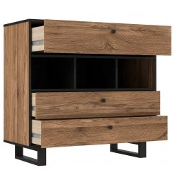 Red Living Kommode Trylith - Eiche Rustikal Dekor / Schwarz -Wohnzimmermöbel boutique en ligne 1000295077 211125 14485200041 DETAILS P000000001000295077