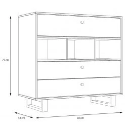 Red Living Kommode Trylith - Eiche Rustikal Dekor / Schwarz -Wohnzimmermöbel boutique en ligne 1000295077 211125 144852000512 SKETCH DETAILS P000000001000295077 sketch