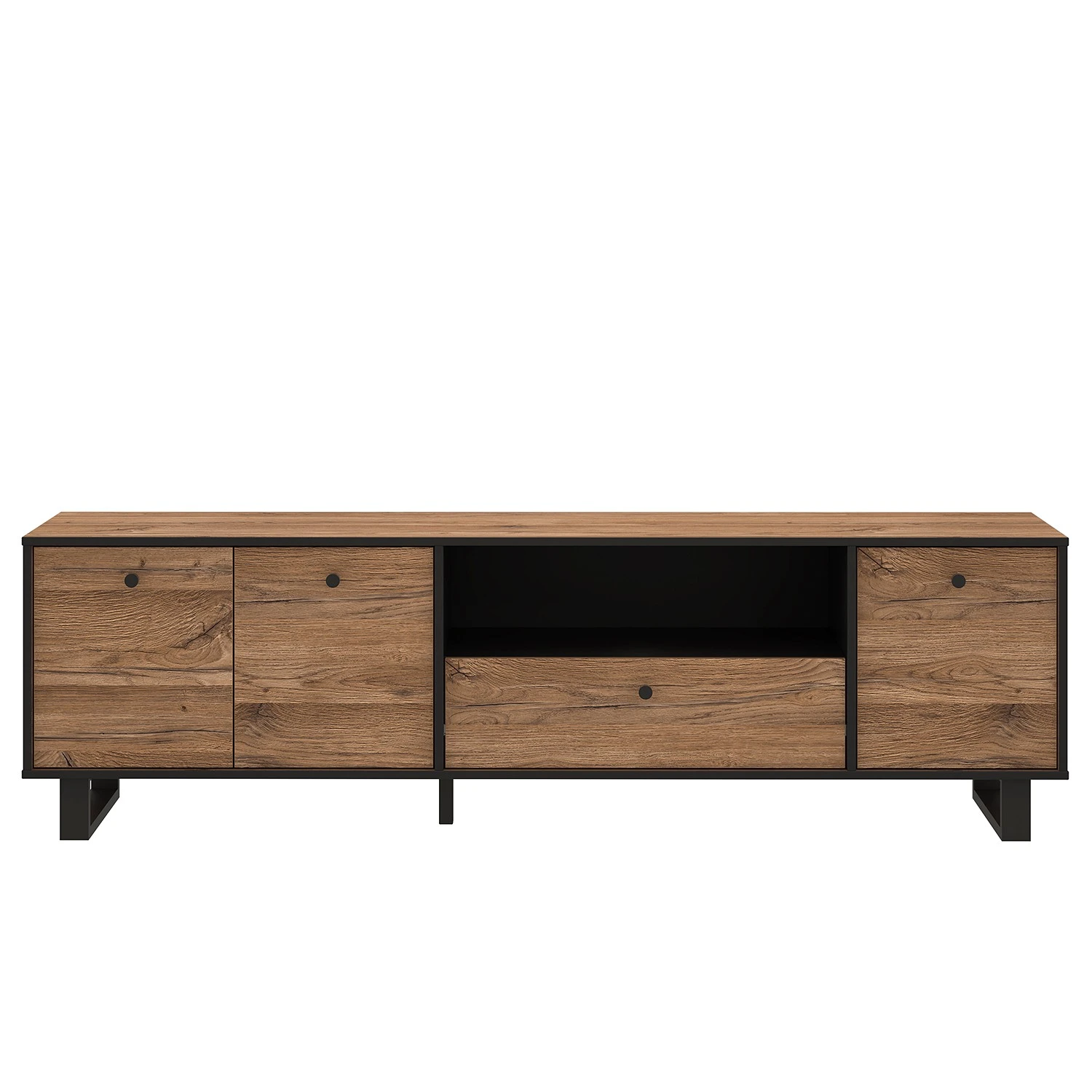 Red Living TV-Lowboard Trylith - Eiche Rustikal Dekor / Schwarz 5 Red Living TV-Lowboard Trylith - Eiche Rustikal Dekor / Schwarz – Bild 5