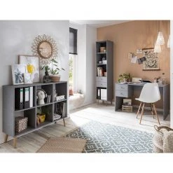 Schildmeyer Aktenregal Jonte - Grau / Eiche -Wohnzimmermöbel boutique en ligne 1000296210 210927 08194500045 MOOD DETAILS P000000001000296210 mood