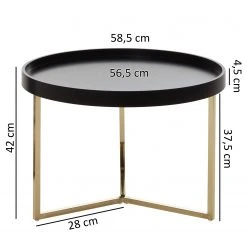 Red Living Couchtisch Emmerson - Tulpenbaum massiv / Metall - Schwarz / Gold -Wohnzimmermöbel boutique en ligne 1000296369 210929 06333000609 SKETCH DETAILS P000000001000296369 sketch