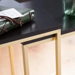 Red Living Beistelltisch Calhan (2er-Set) - Matt Schwarz / Gold 12 Red Living Beistelltisch Calhan (2er-Set) - Matt Schwarz / Gold -Wohnzimmermöbel boutique en ligne 1000296373 210929 06333000166 DETAILS P000000001000296373