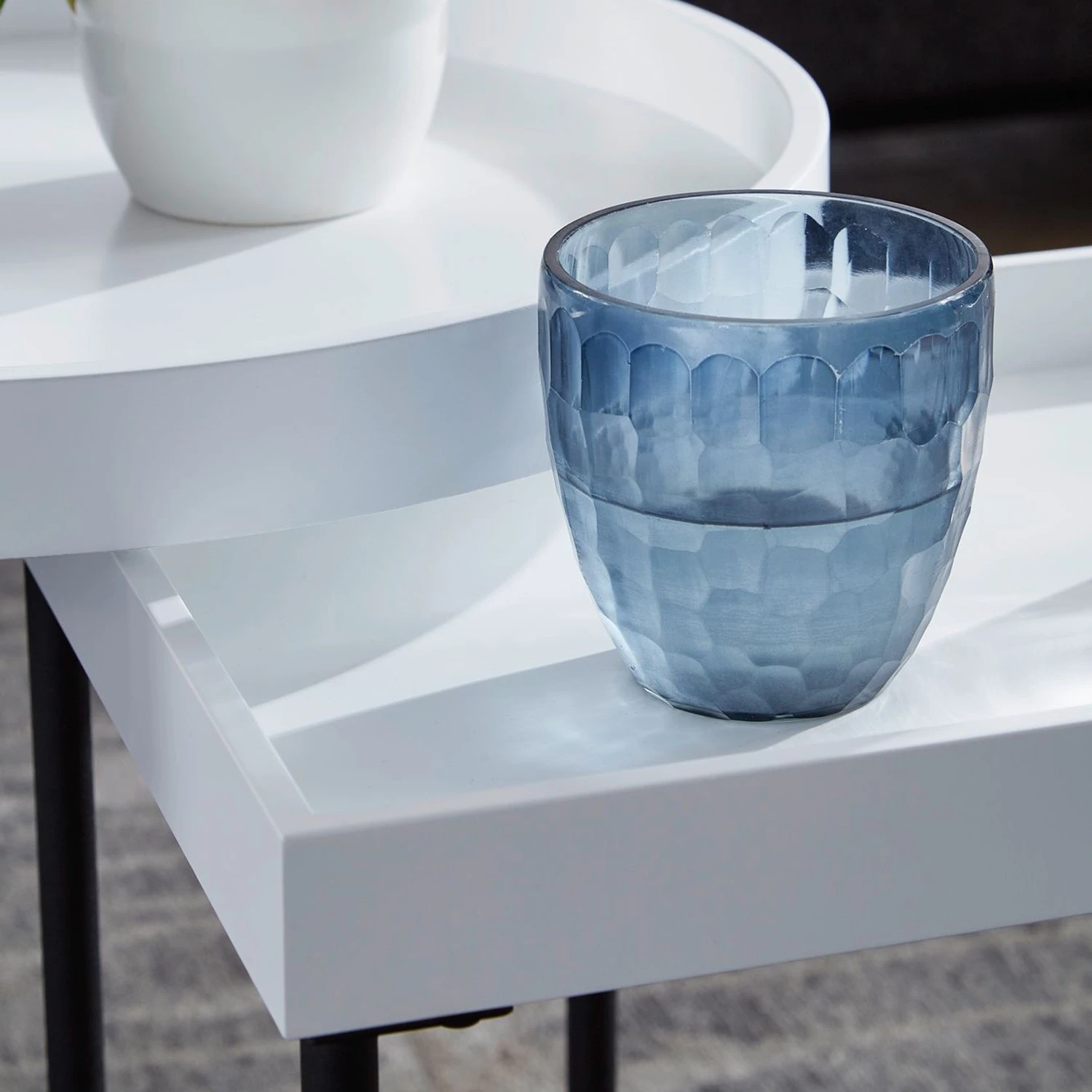 Loftscape Beistelltisch Sola (2er-Set) - Weiß / Schwarz 5 Loftscape Beistelltisch Sola (2er-Set) - Weiß / Schwarz – Bild 5