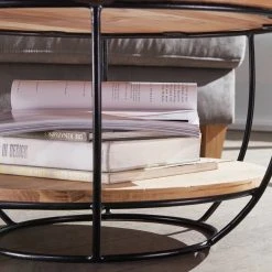 Red Living Couchtisch Oro - Akazie massiv / Metall - Akazie / Schwarz -Wohnzimmermöbel boutique en ligne 1000296386 210929 06333100239 DETAILS P000000001000296386