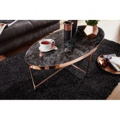 Red Living Couchtisch Lacaune - Glas / Metall - Marmor Schwarz Dekor -Wohnzimmermöbel boutique en ligne 1000296388 210929 06333100244 MOOD DETAILS P000000001000296388 mood
