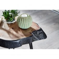 Red Living Beistelltisch Artemis - Akazie massiv / Metall - Akazie / Schwarz -Wohnzimmermöbel boutique en ligne 1000296396 210929 06333200356 DETAILS P000000001000296396