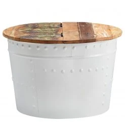 Ridgevalley Couchtisch Massaa II - Mango massiv / Metall - Mango / Weiß