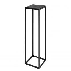 Red Living Beistelltisch Dareton II - Eiche massiv / Metall - Eiche Schwarz / Schwarz - Höhe: 90 cm