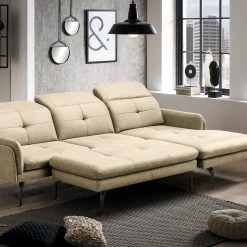 Loftscape Polsterhocker Bosley - Antiklederlook - Microfaser Priya: Hellgrau -Wohnzimmermöbel boutique en ligne 1000296646 211018 10231400069 MOOD DETAILS P000000001000296646 mood