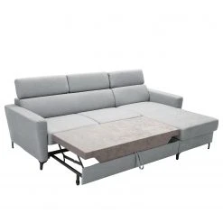 Fredriks Ecksofa Landaff I - Webstoff Sioma: Hellgrau - Longchair davorstehend rechts - Mit Schlaffunktion - Ohne Hocker -Wohnzimmermöbel boutique en ligne 1000296839 211018 10244801710 DETAILS P000000001000296839