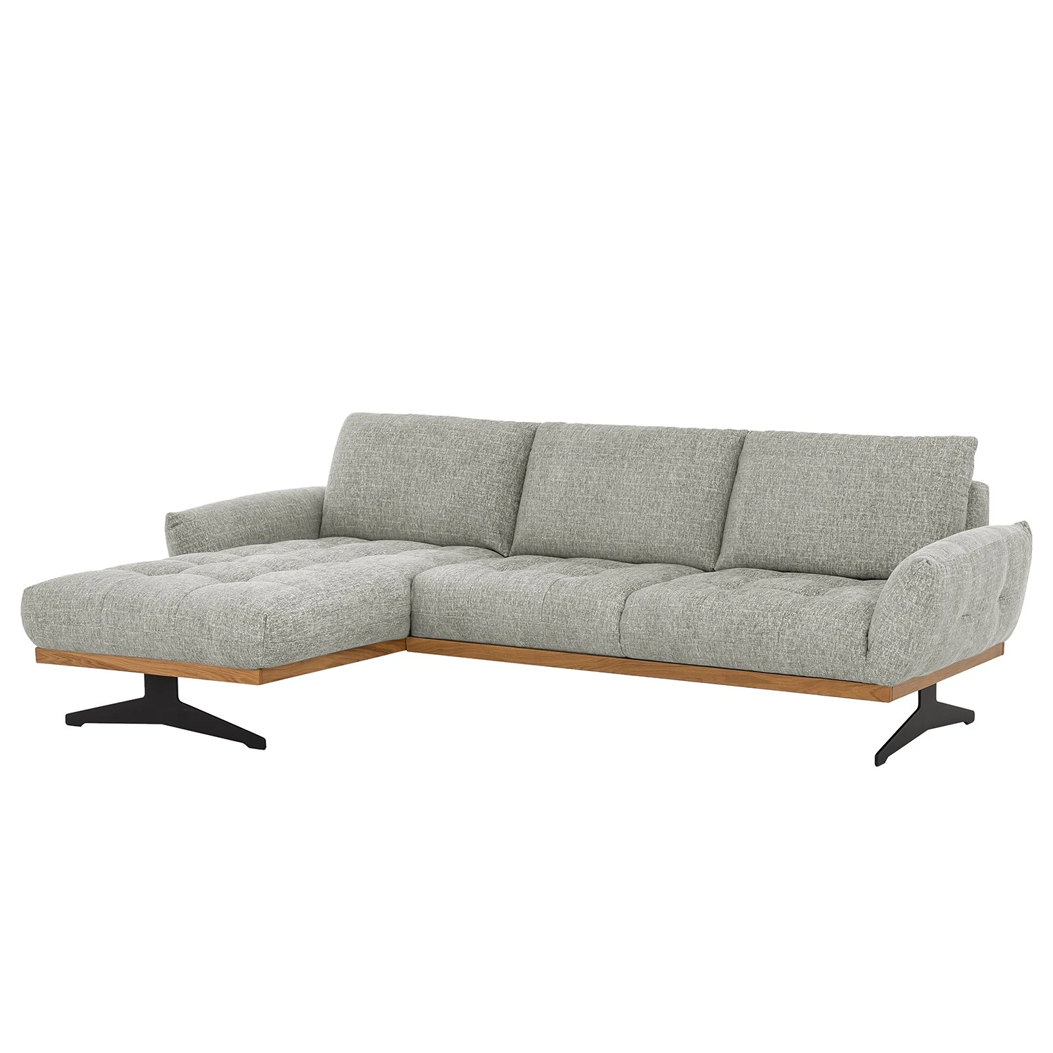 Red Living Ecksofa Duston - Webstoff Tose: Platin - Longchair davorstehend links - Ohne Kopfstütze 1 Red Living Ecksofa Duston - Webstoff Tose: Platin - Longchair davorstehend links - Ohne Kopfstütze