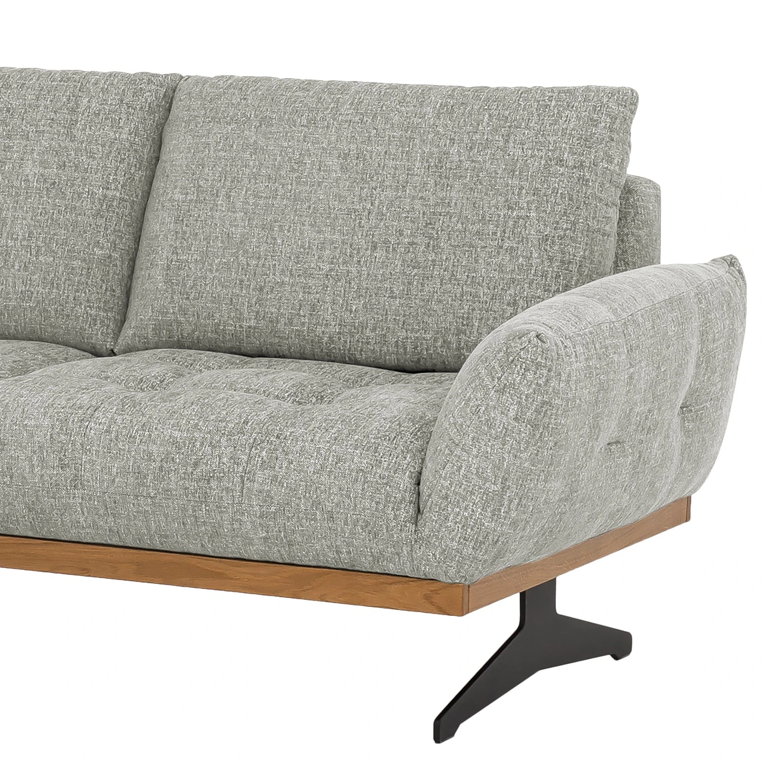 Red Living Ecksofa Duston - Webstoff Tose: Platin - Longchair davorstehend links - Ohne Kopfstütze 3 Red Living Ecksofa Duston - Webstoff Tose: Platin - Longchair davorstehend links - Ohne Kopfstütze – Bild 3