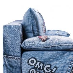 Mooved Schlafsofa Gabun - Flachgewebe - Blau / Rot - Wellenunterfederung -Wohnzimmermöbel boutique en ligne 1000296952 211018 10253002502 DETAILS P000000001000296952