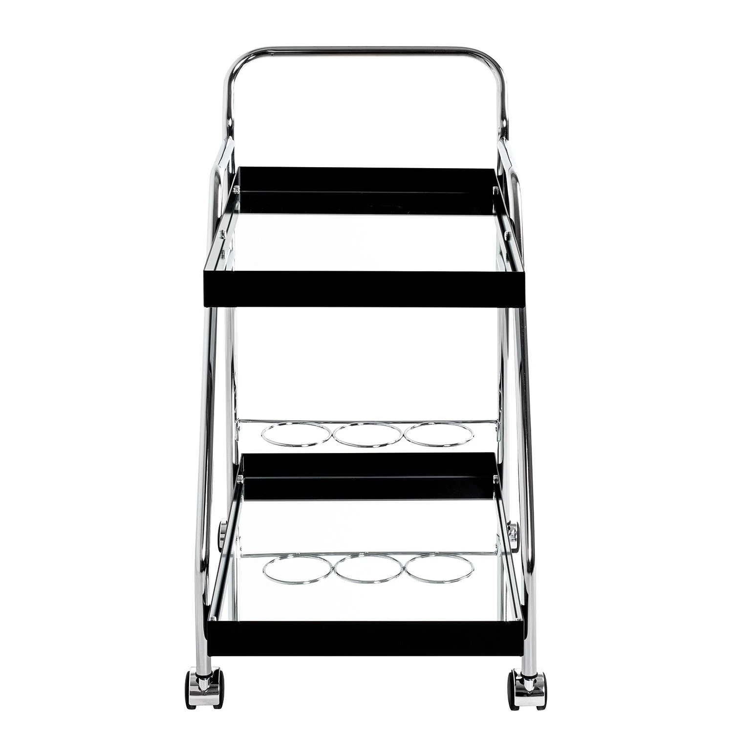 Loftscape Servierwagen Altamura - Glas / Metall - Schwarz / Chrom 7 Loftscape Servierwagen Altamura - Glas / Metall - Schwarz / Chrom – Bild 7