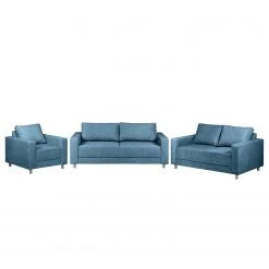 Loftscape Polstergarnitur Greenwood (3-2-1) - Samt Cloe: Dunkelblau