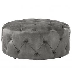 Red Living Polsterhocker Grotta - Samt Tomi: Grau