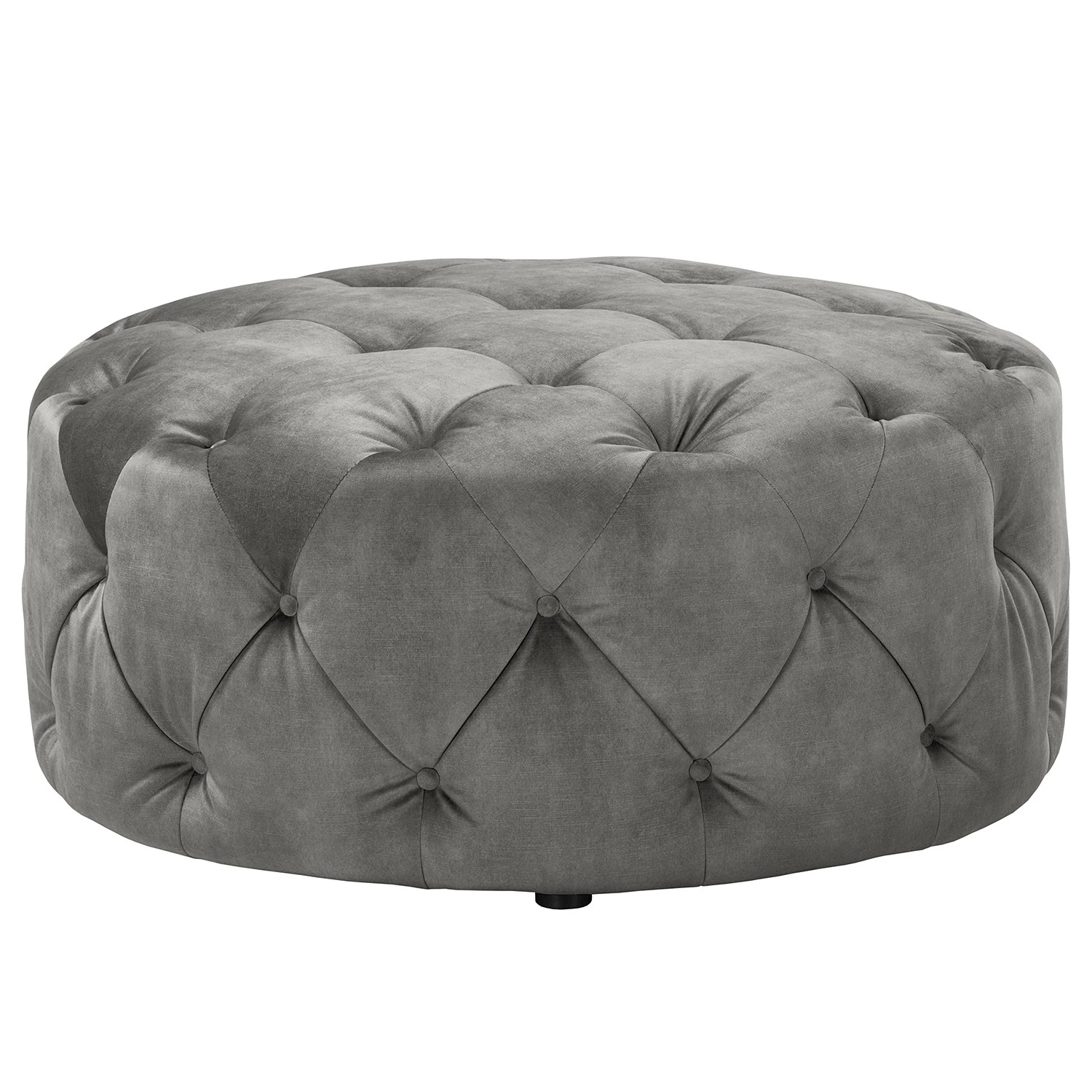 Red Living Polsterhocker Grotta - Samt Tomi: Grau 2 Red Living Polsterhocker Grotta - Samt Tomi: Grau – Bild 2