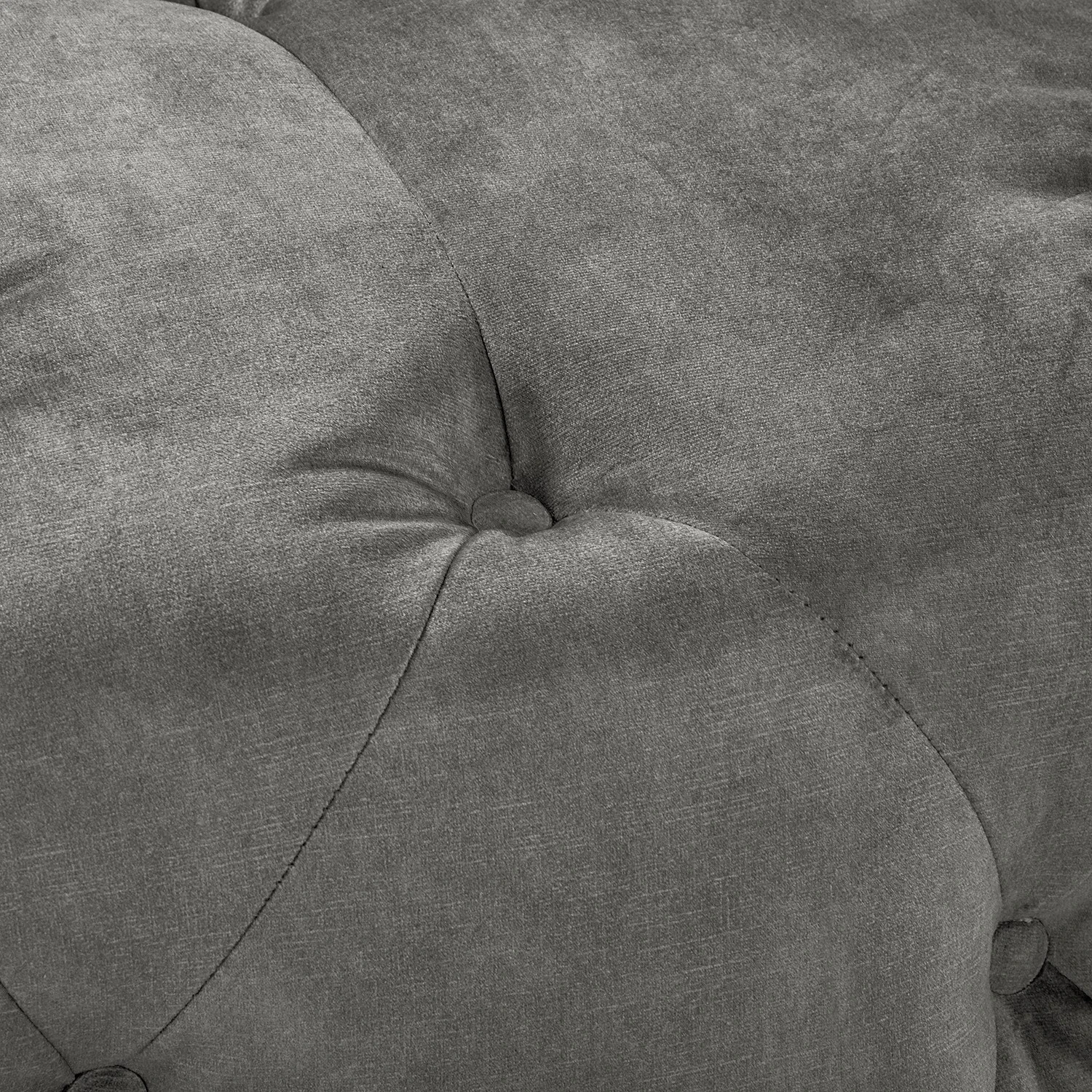 Red Living Polsterhocker Grotta - Samt Tomi: Grau 4 Red Living Polsterhocker Grotta - Samt Tomi: Grau – Bild 4