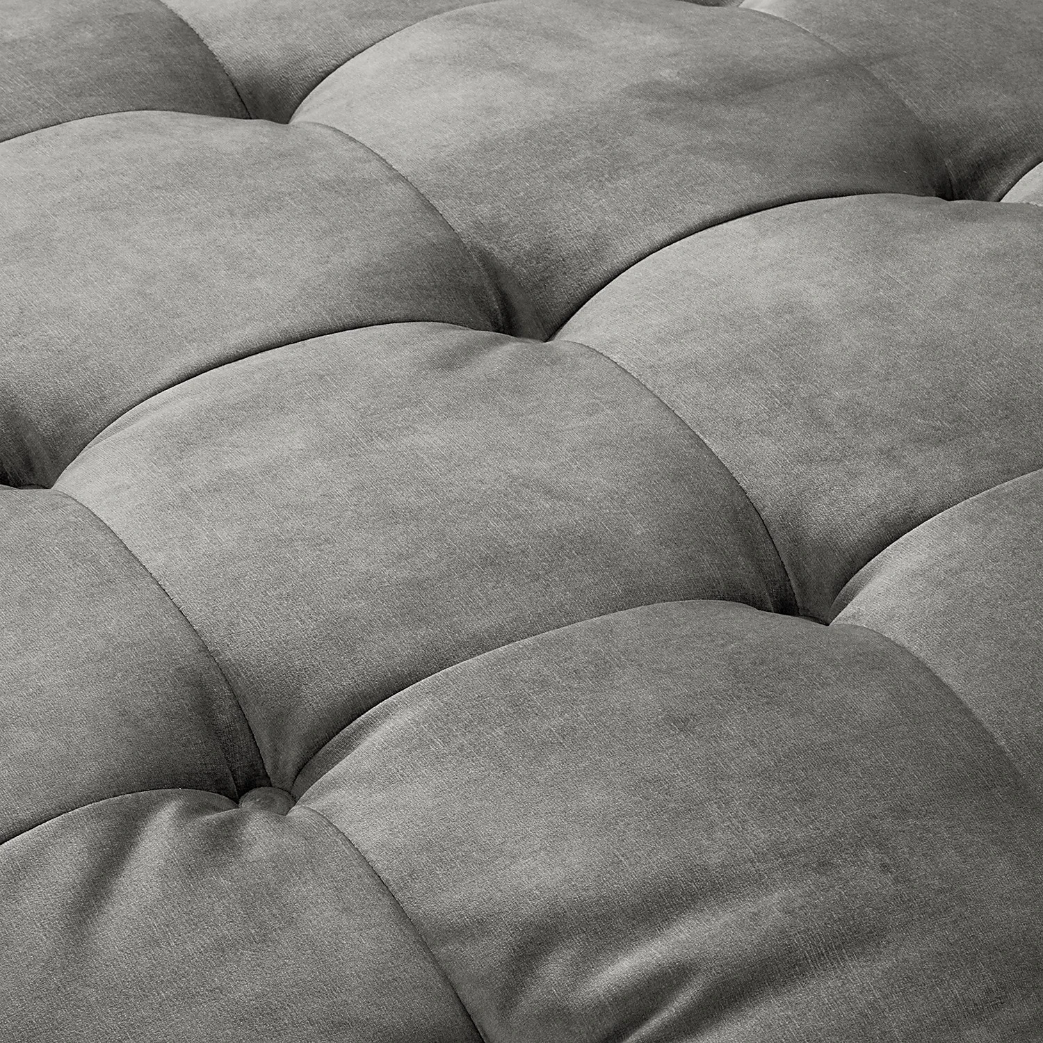 Red Living Polsterhocker Grotta - Samt Tomi: Grau 5 Red Living Polsterhocker Grotta - Samt Tomi: Grau – Bild 5