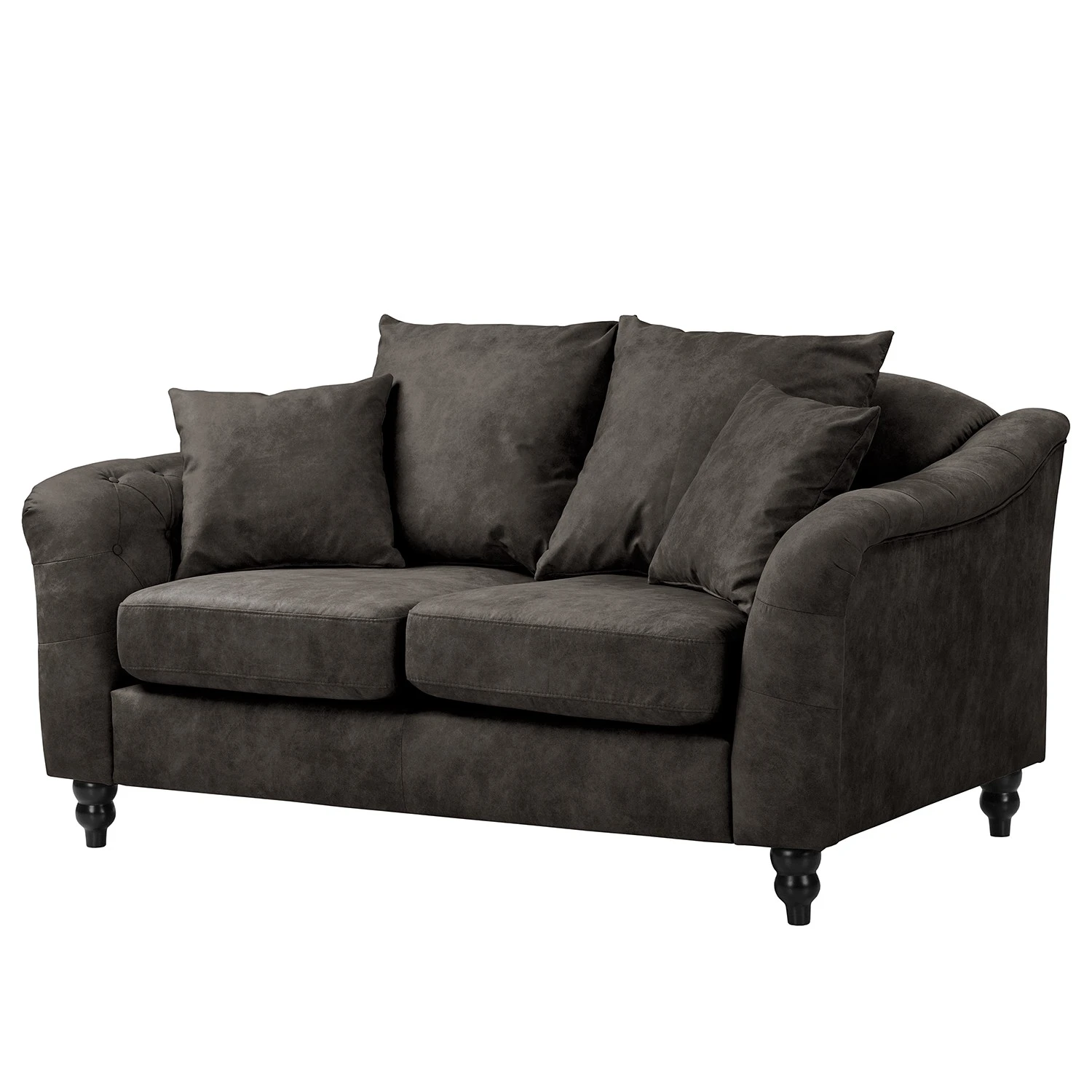 Red Living Sofa Lovis (2-Sitzer) - Microfaser Rica: Grau 1 Red Living Sofa Lovis (2-Sitzer) - Microfaser Rica: Grau
