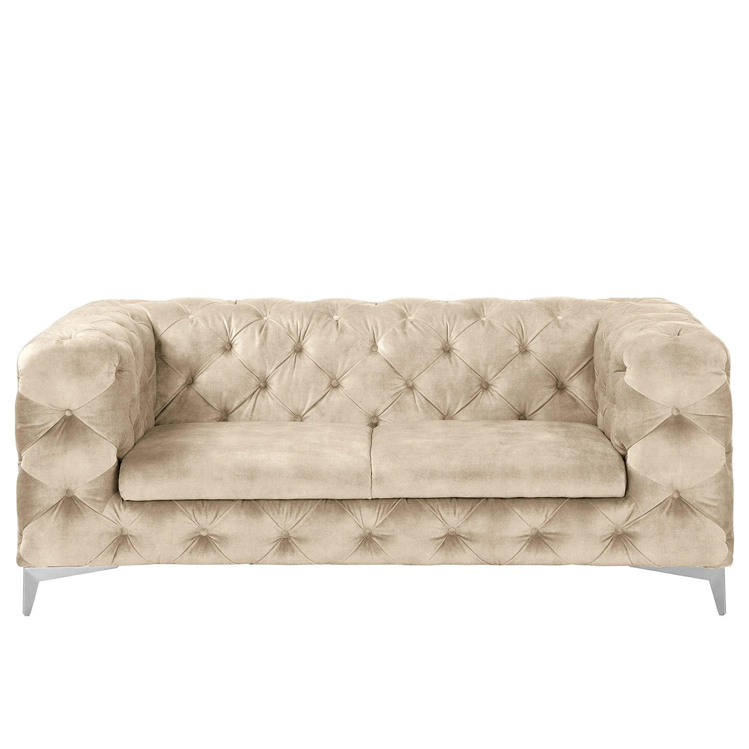 Red Living Sofa Merlin (2-Sitzer) - Samt Tomi: Creme 2 Red Living Sofa Merlin (2-Sitzer) - Samt Tomi: Creme – Bild 2