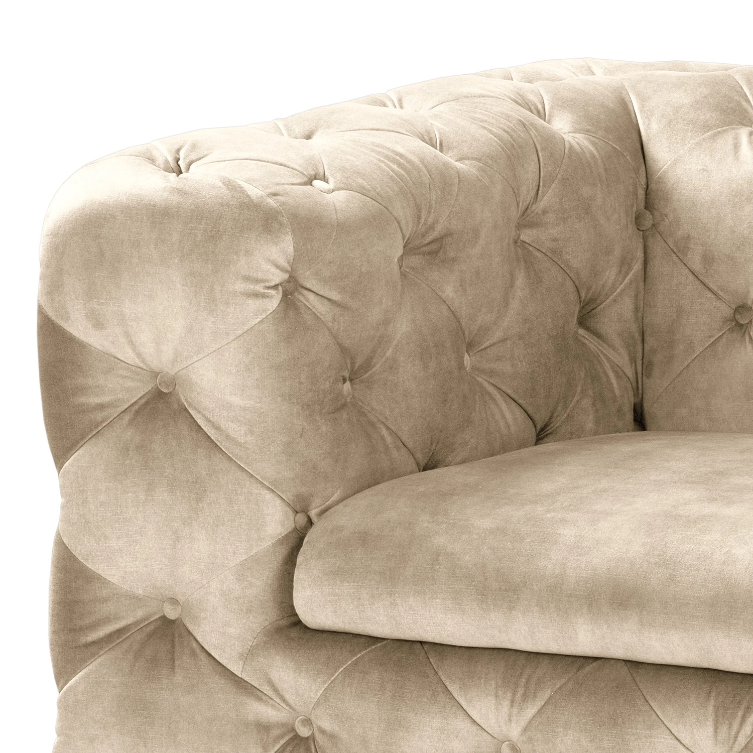 Red Living Sessel Merlin - Samt Tomi: Creme 5 Red Living Sessel Merlin - Samt Tomi: Creme – Bild 5