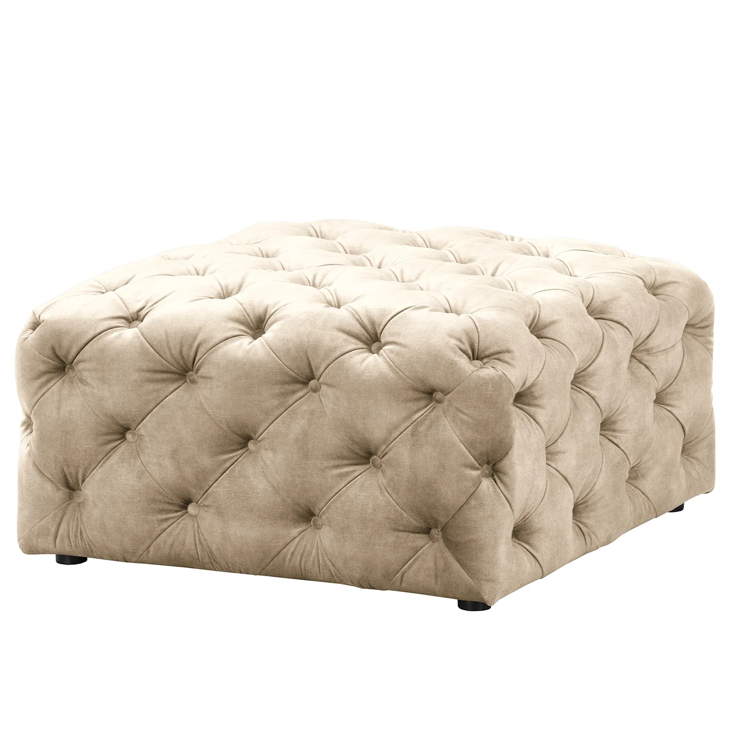 Red Living Polsterhocker Merlin - Samt Tomi: Creme 1 Red Living Polsterhocker Merlin - Samt Tomi: Creme