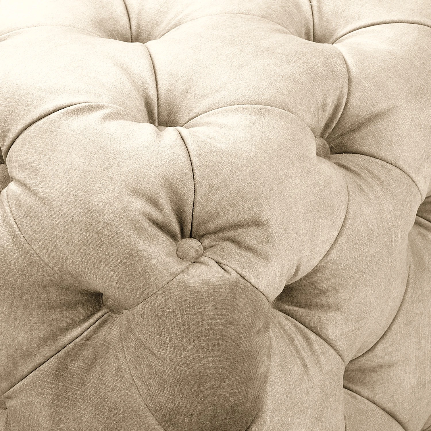 Red Living Polsterhocker Merlin - Samt Tomi: Creme 7 Red Living Polsterhocker Merlin - Samt Tomi: Creme – Bild 7