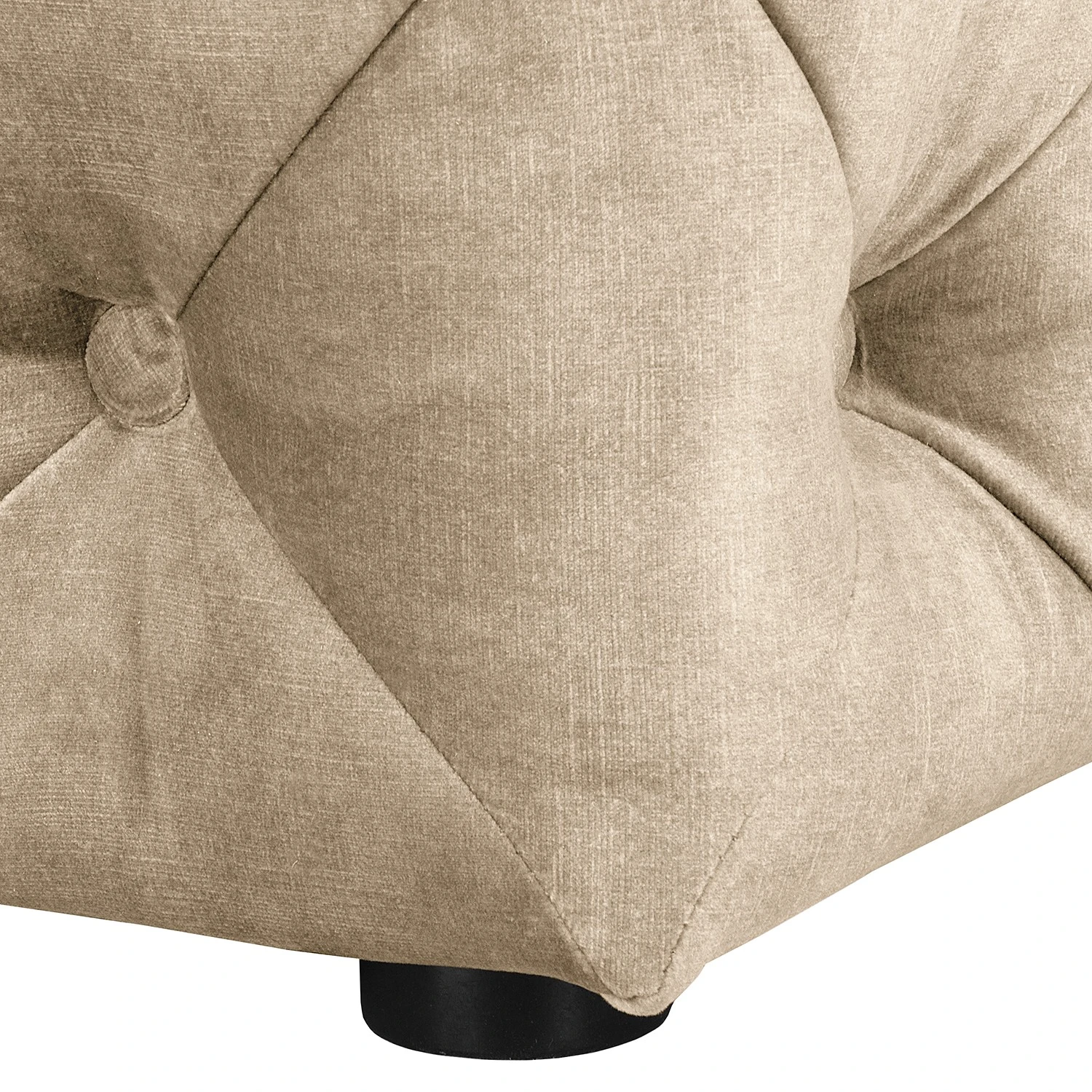 Red Living Polsterhocker Merlin - Samt Tomi: Creme 8 Red Living Polsterhocker Merlin - Samt Tomi: Creme – Bild 8