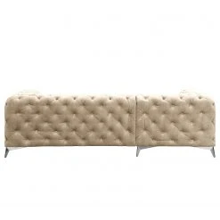 Ecksofa Merlin II - Samt Tomi: Creme - Longchair davorstehend links -Wohnzimmermöbel boutique en ligne 1000299174 211214 18052303029 DETAILS P000000001000299174