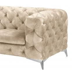 Ecksofa Merlin II - Samt Tomi: Creme - Longchair davorstehend links -Wohnzimmermöbel boutique en ligne 1000299174 211214 18052303051 DETAILS P000000001000299174