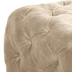 Ecksofa Merlin II - Samt Tomi: Creme - Longchair davorstehend links -Wohnzimmermöbel boutique en ligne 1000299174 211214 18052303084 DETAILS P000000001000299174